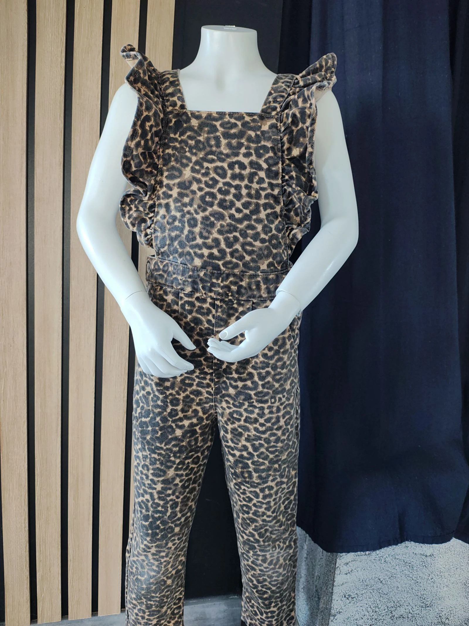 7 ans salopette en jean léopard kiabi